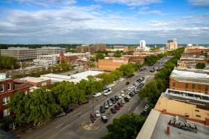 Broad Street Downtown Augusta GA Aerial View 7822